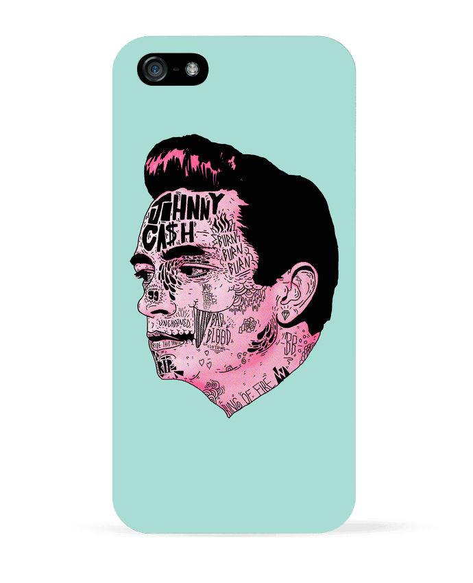 Coque iPhone 5 Johnny Cash par Nick cocozza