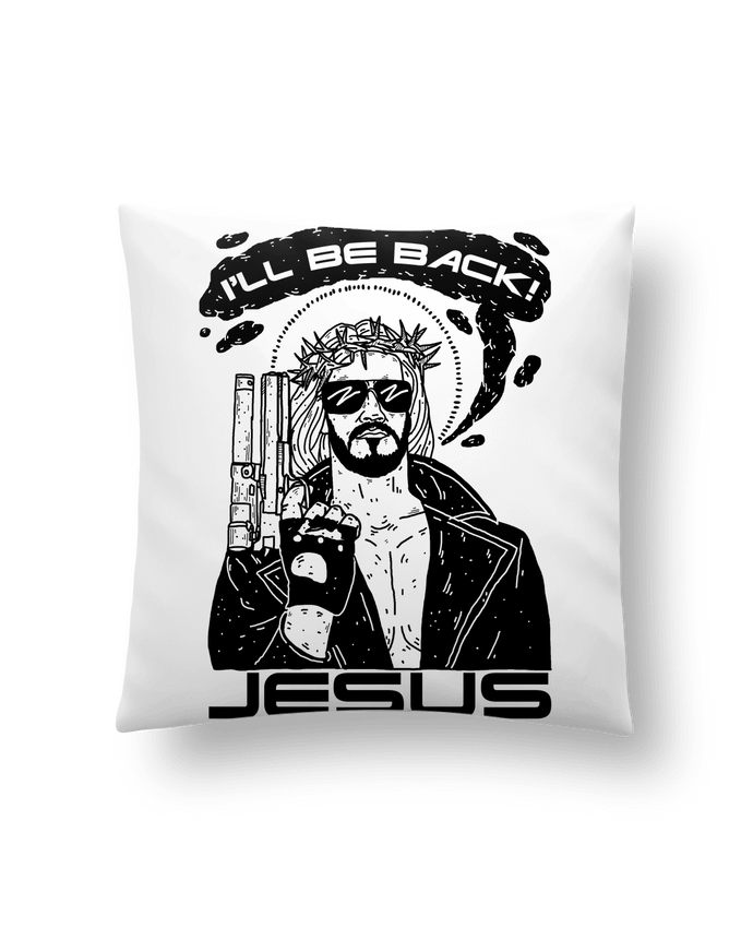 Cushion synthetic soft 45 x 45 cm Terminator Jesus by Nick cocozza