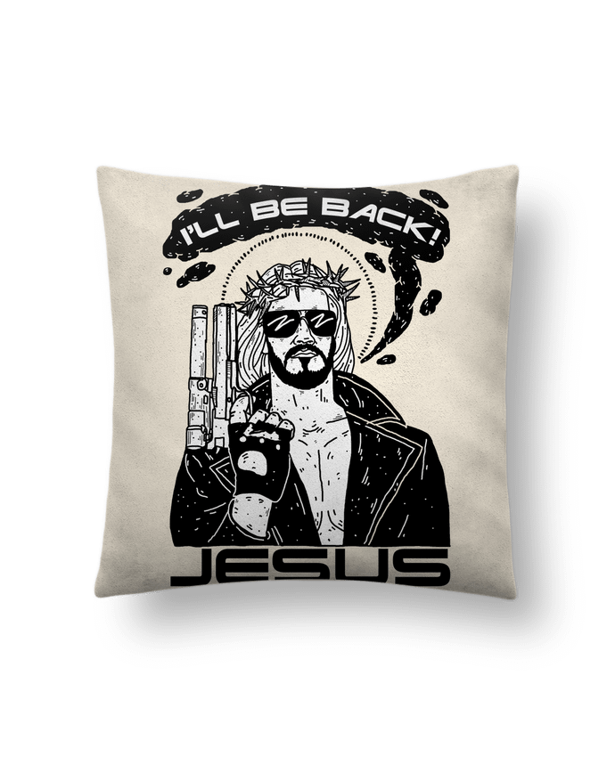 Cushion suede touch 45 x 45 cm Terminator Jesus by Nick cocozza