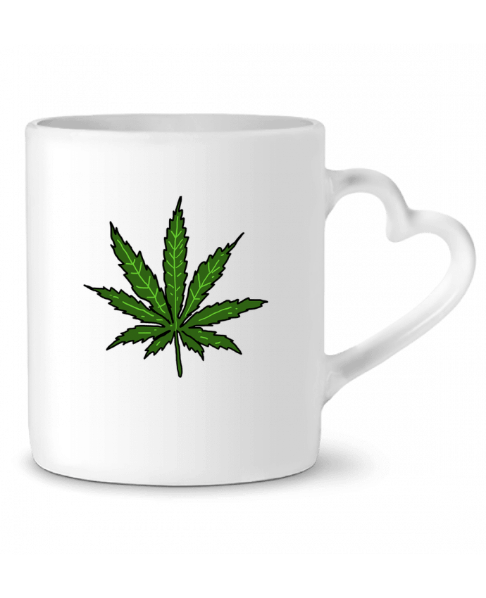 Mug coeur Cannabis par Nick cocozza