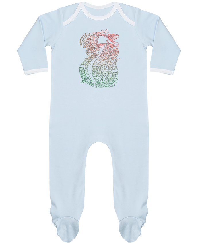 Baby Sleeper long sleeves Contrast Méca Serpent by Tomi Ax