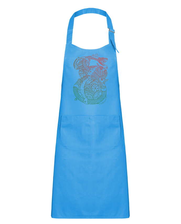 Kids chef pocket apron Méca Serpent by Tomi Ax