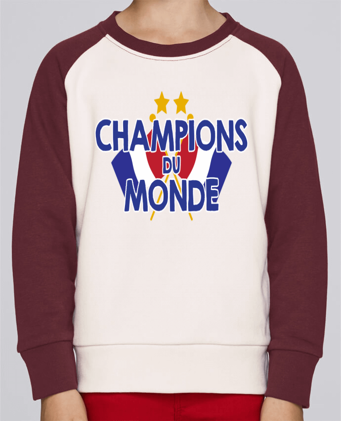 Sweatshirt Kids Round Neck Stanley Mini Contrast Champions du monde by tunetoo