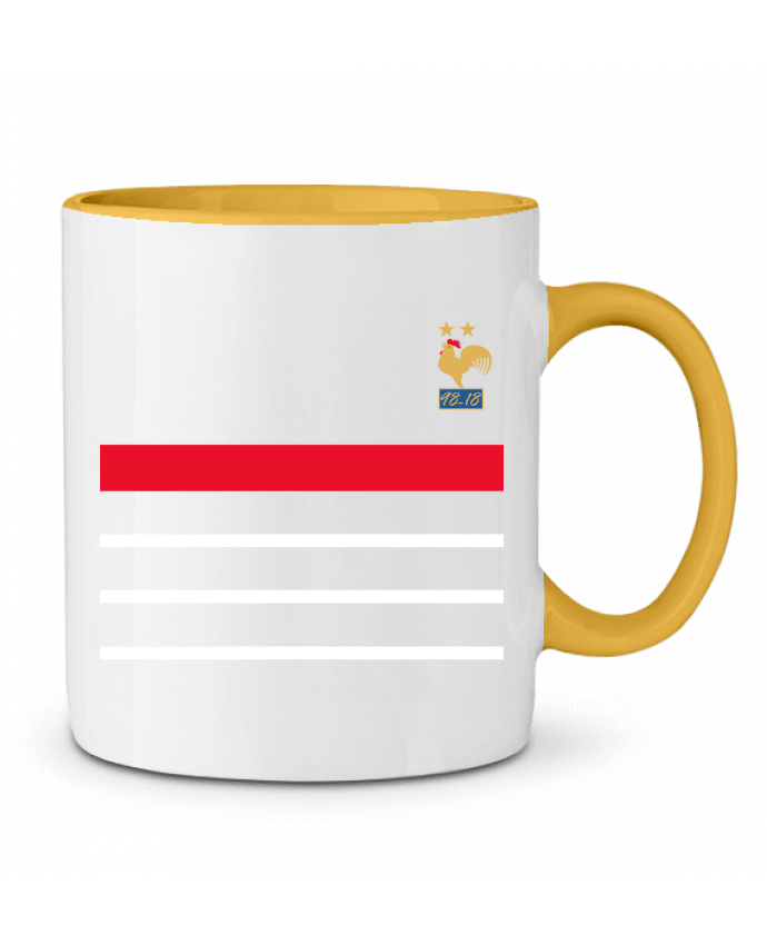 Taza Cerámica Bicolor La France Champion du monde 2018 rétro Mhax