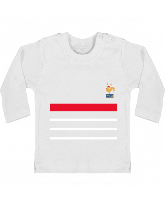 T-shirt bébé La France Champion du monde 2018 rétro manches longues du designer Mhax