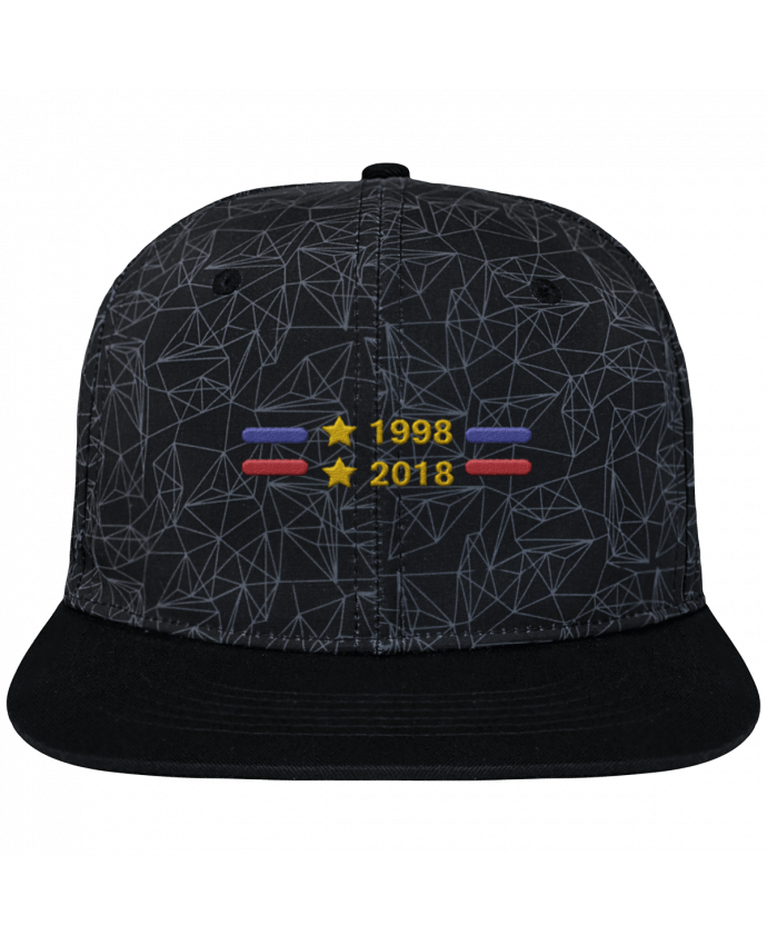 Snapback Cap geometric Crown pattern Champions du monde 2018 brodé brodé avec toile imprimée et visièr