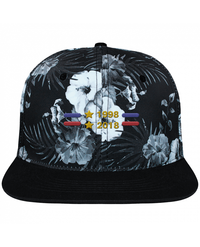 Casquette snapback mono hawaiian black Champions du monde 2018 brodé brodé et toile imprimée motif f