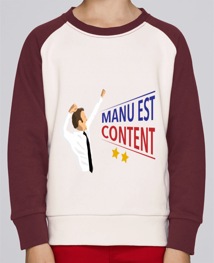 Sweatshirt Kids Round Neck Stanley Mini Contrast Célébration Macron by tunetoo