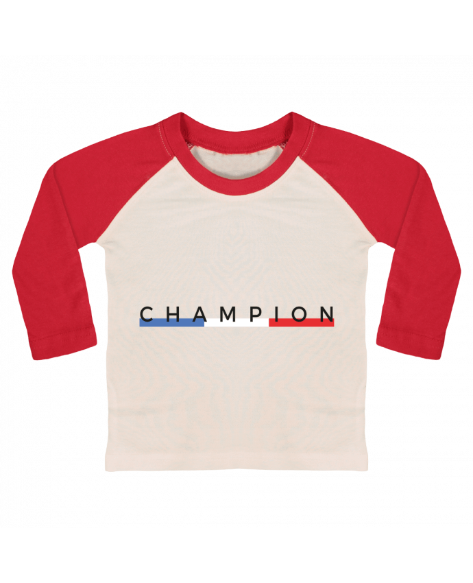 Tee-shirt Bébé Baseball ML Champion par Nana