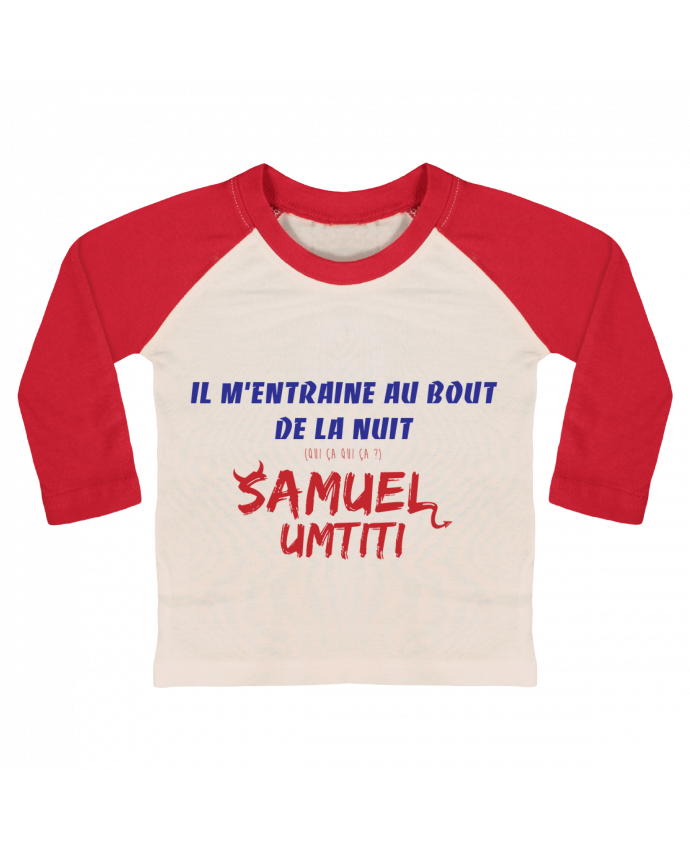 T-shirt baby Baseball long sleeve Chanson Equipe de France by tunetoo