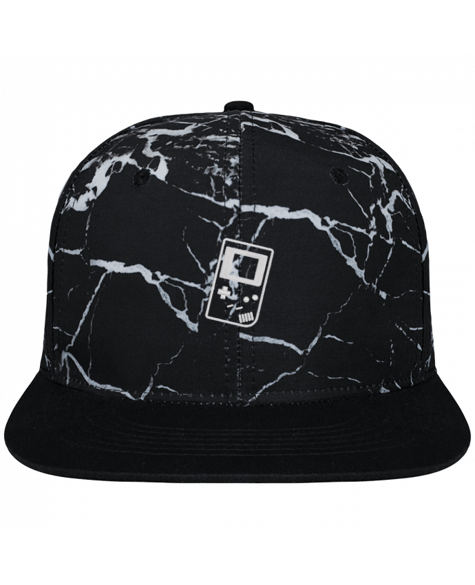 Snapback Cap black mineral Crown pattern Gameboy brodé brodé et toile imprimée motif minéral noir et blanc