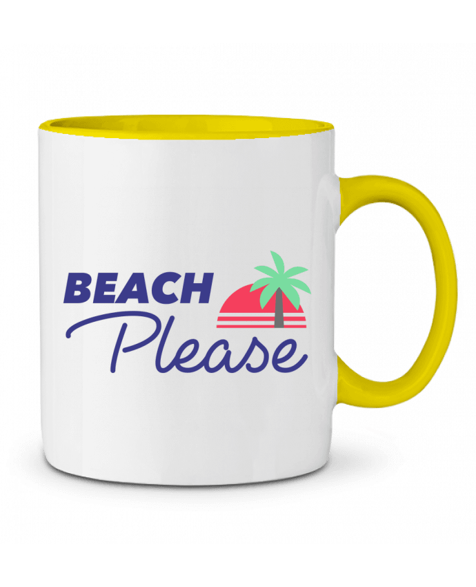 Two-tone Ceramic Mug Beach please Ruuud