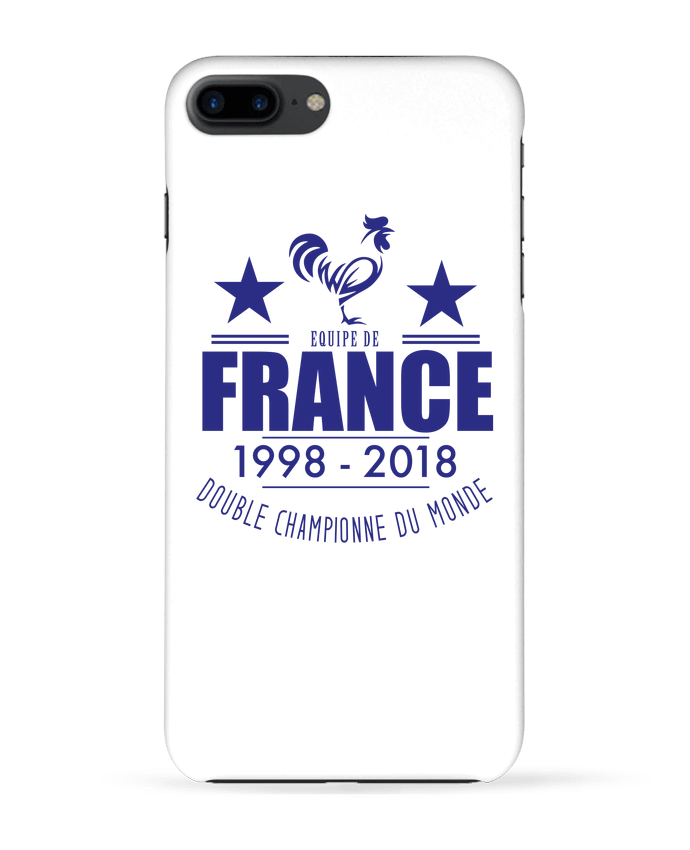 Coque iPhone 7 + Equipe de france double championne du monde par Footeez