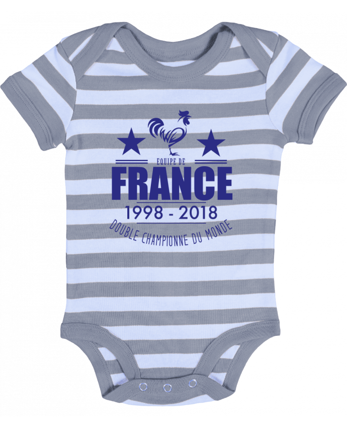 Baby Body striped Equipe de france double championne du monde - Yazz