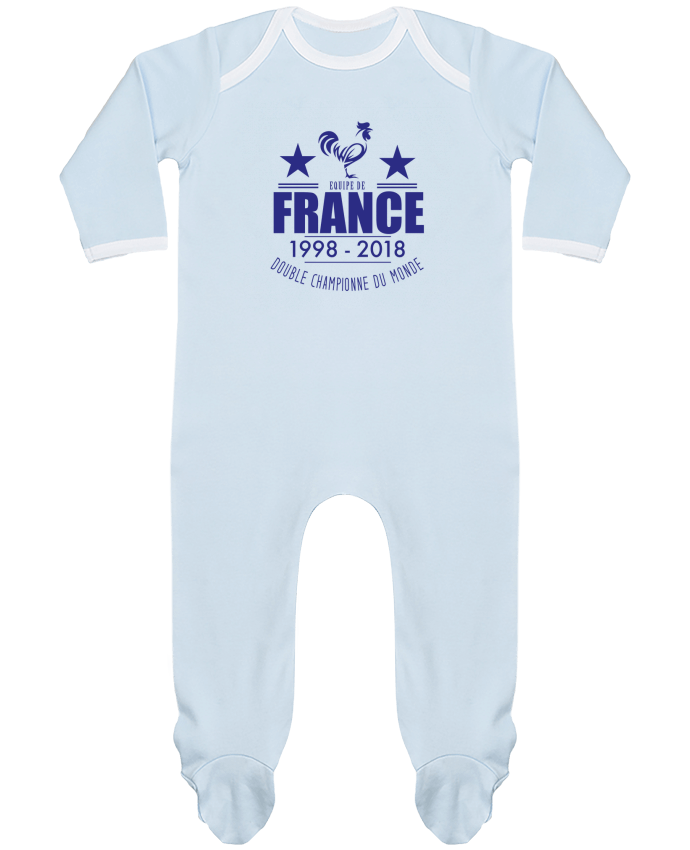 Baby Sleeper long sleeves Contrast Equipe de france double championne du monde by Yazz
