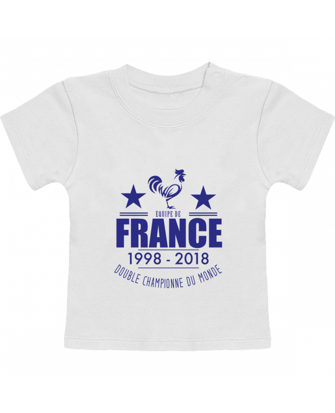 T-Shirt Baby Short Sleeve Equipe de france double championne du monde manches courtes du designer Yazz