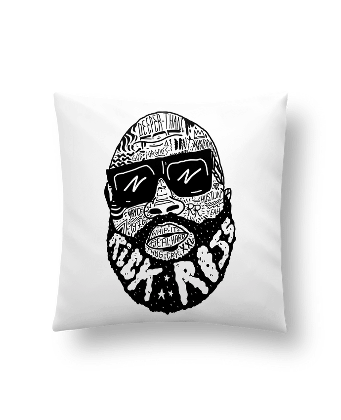 Cushion synthetic soft 45 x 45 cm Rick Ross head by Nick cocozza