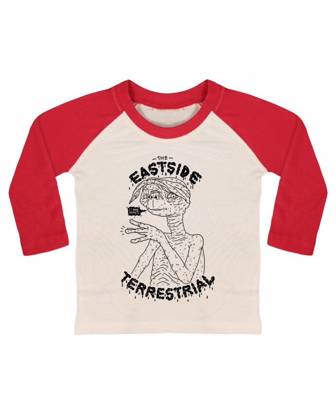 Camiseta Bebé Béisbol Manga Larga Gangster E.T por Nick cocozza