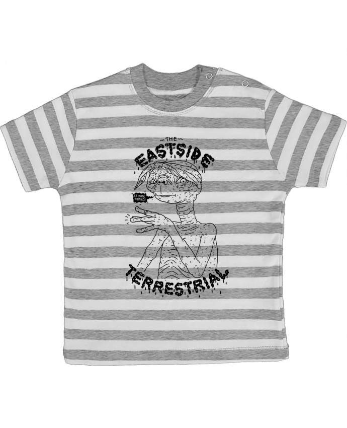 Tee-shirt bébé à rayures Gangster E.T par Nick cocozza