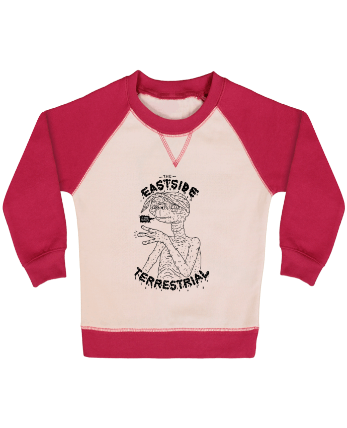 Sweatshirt Baby crew-neck sleeves contrast raglan Gangster E.T by Nick cocozza