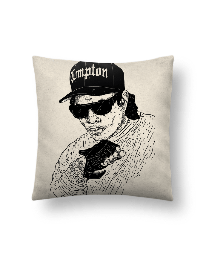 Cushion suede touch 45 x 45 cm Eazy E Rapper by Nick cocozza