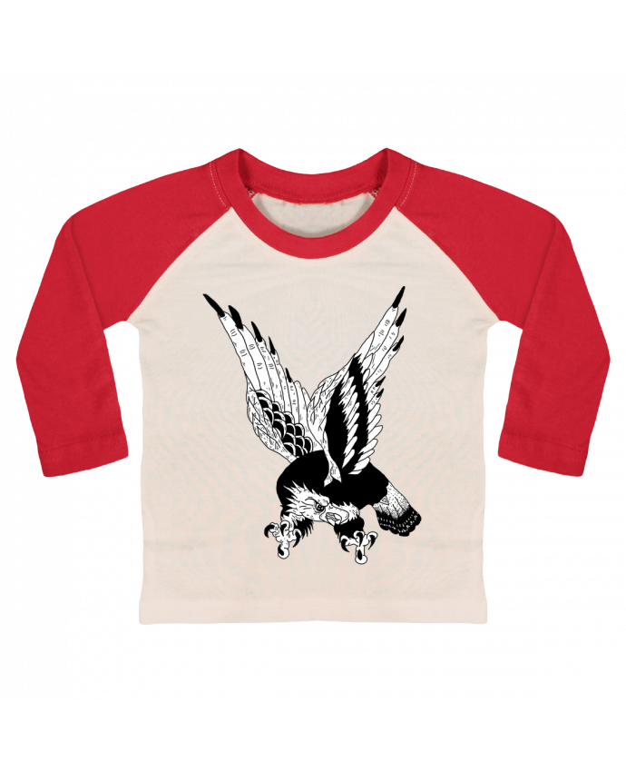 Tee-shirt Bébé Baseball ML Eagle Art par Nick cocozza