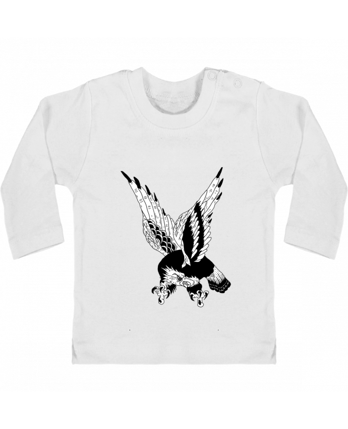Baby T-shirt with press-studs long sleeve Eagle Art manches longues du designer Nick cocozza