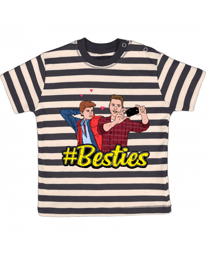 T-shirt baby with stripes Besties Marty McFly by Nick cocozza
