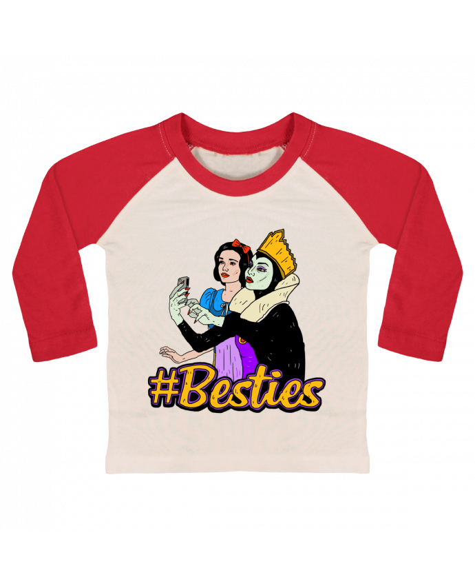 Tee-shirt Bébé Baseball ML Besties Snow White par Nick cocozza