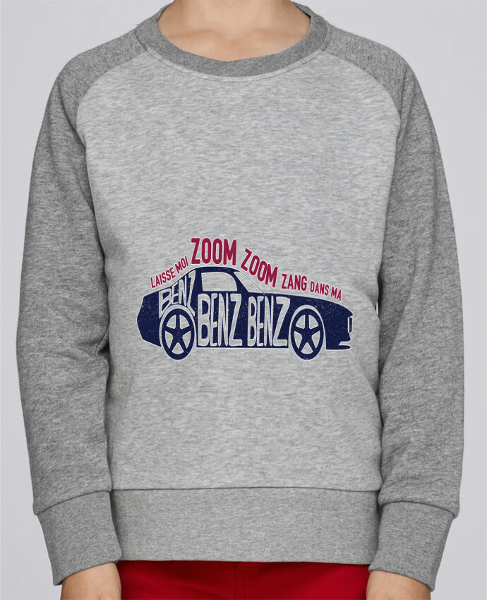 Sweatshirt Kids Round Neck Stanley Mini Contrast Dans ma Benz benz benz by tunetoo