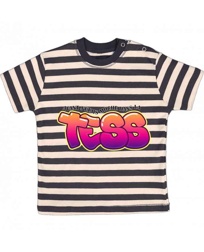 T-shirt baby with stripes PNL Moche dans la Tess by tunetoo