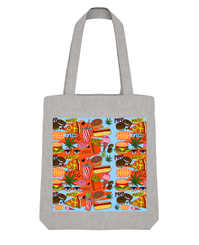 Tote Bag Stanley Stella Junk food pattern by Nick cocozza 