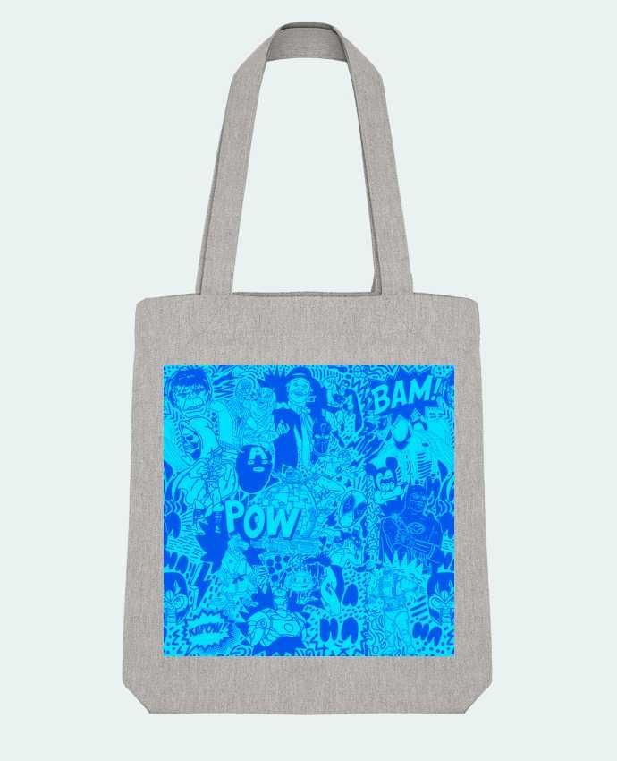 Tote Bag Stanley Stella Comics style Pattern blue by Nick cocozza 