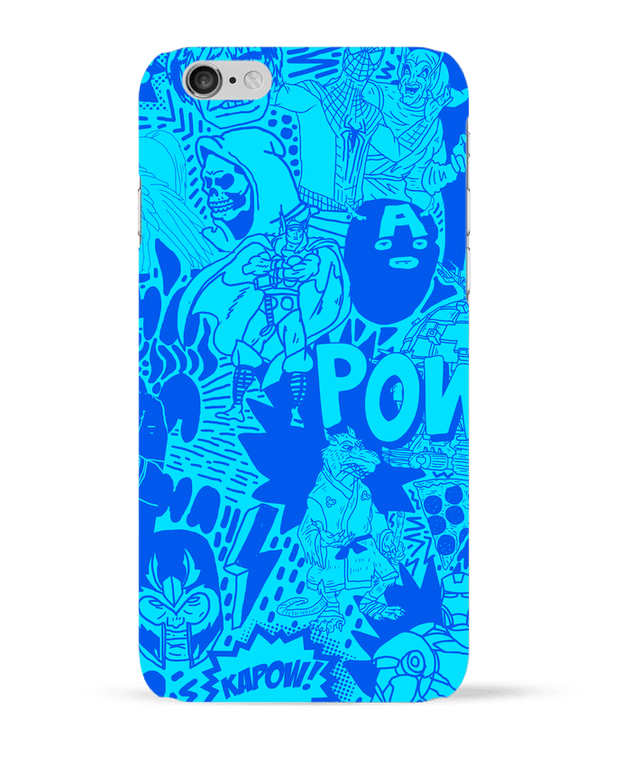 Case 3D iPhone 6 Comics style Pattern blue by Nick cocozza