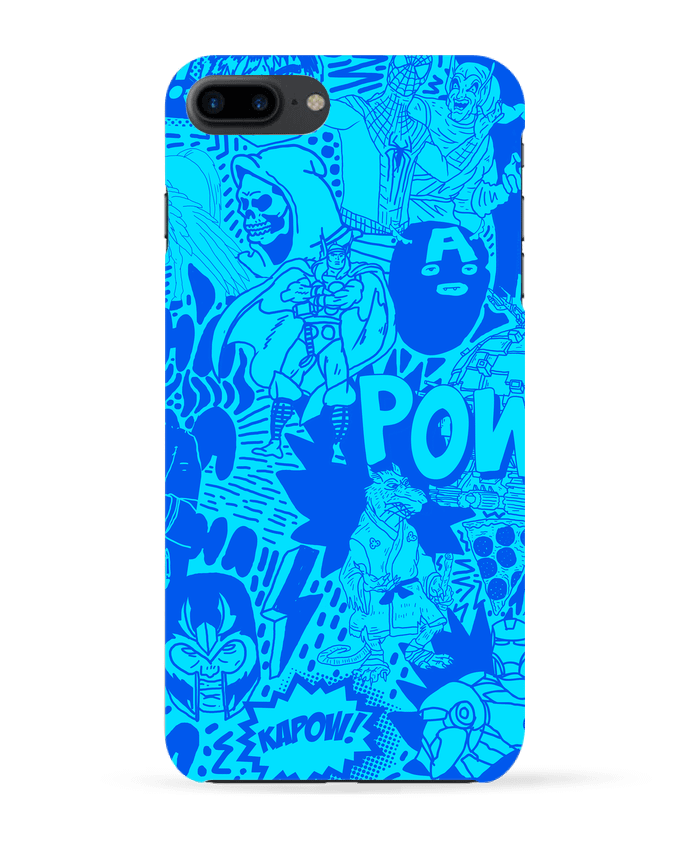 Case 3D iPhone 7+ Comics style Pattern blue by Nick cocozza
