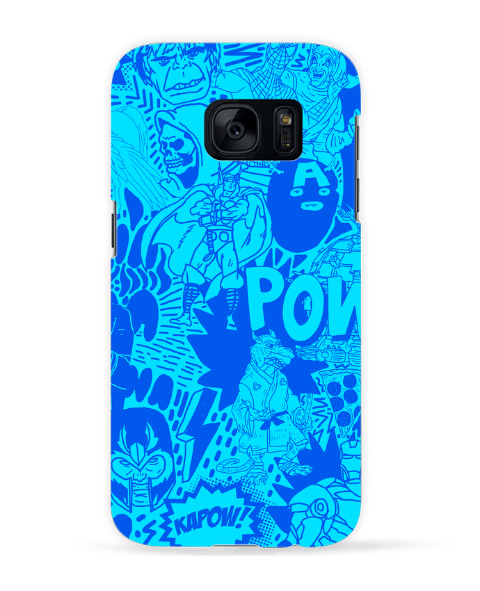 Case 3D Samsung Galaxy S7 Comics style Pattern blue by Nick cocozza