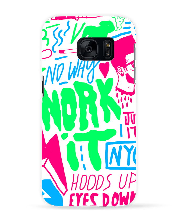 Case 3D Samsung Galaxy S7 Neon Street Art Pattern by Nick cocozza