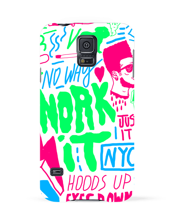 Carcasa Samsung Galaxy S5 Neon Street Art Pattern por Nick cocozza