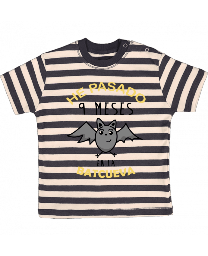 Camiseta Bebé a Rayas Batman nacimento por tunetoo