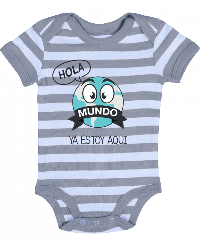 Baby Body striped Hola mundo nacimento - tunetoo