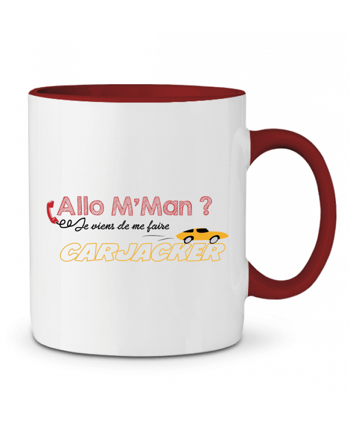 Mug bicolore Carjacker l'auto Citations Dikkenek tunetoo