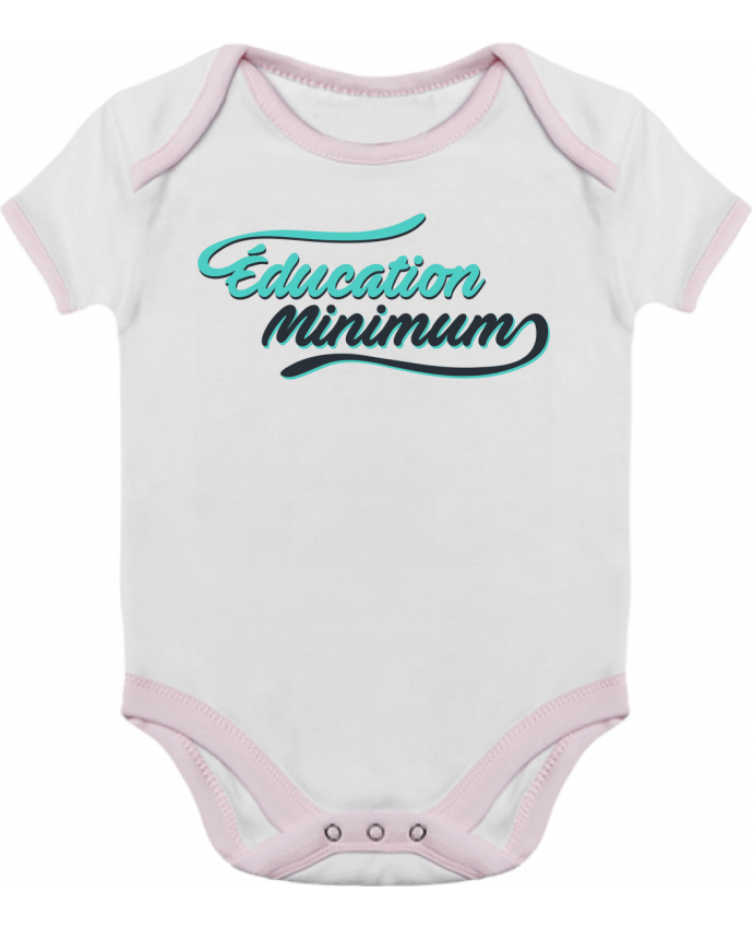 Body bébé manches contrastées Education minimum citation Dikkenek par tunetoo