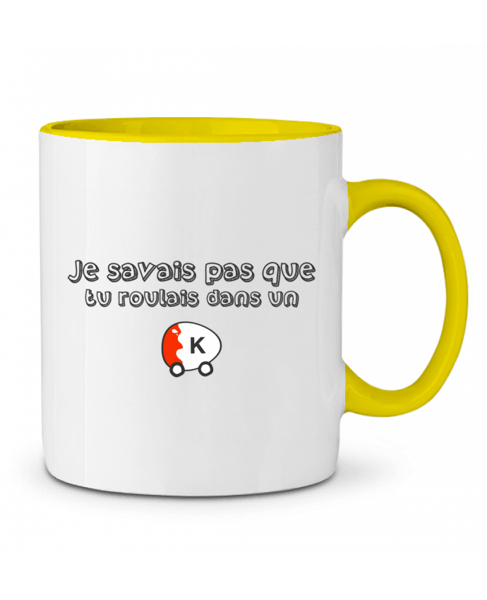 Two-tone Ceramic Mug Voiture Kinder Citation Dikkenek tunetoo