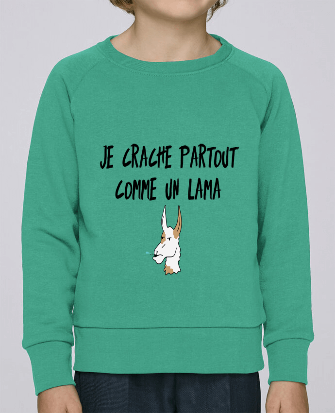 Sweatshirt Kids round neck Stanley Mini Scouts Je crache comme un Lama Citation Dikkenek by tunetoo