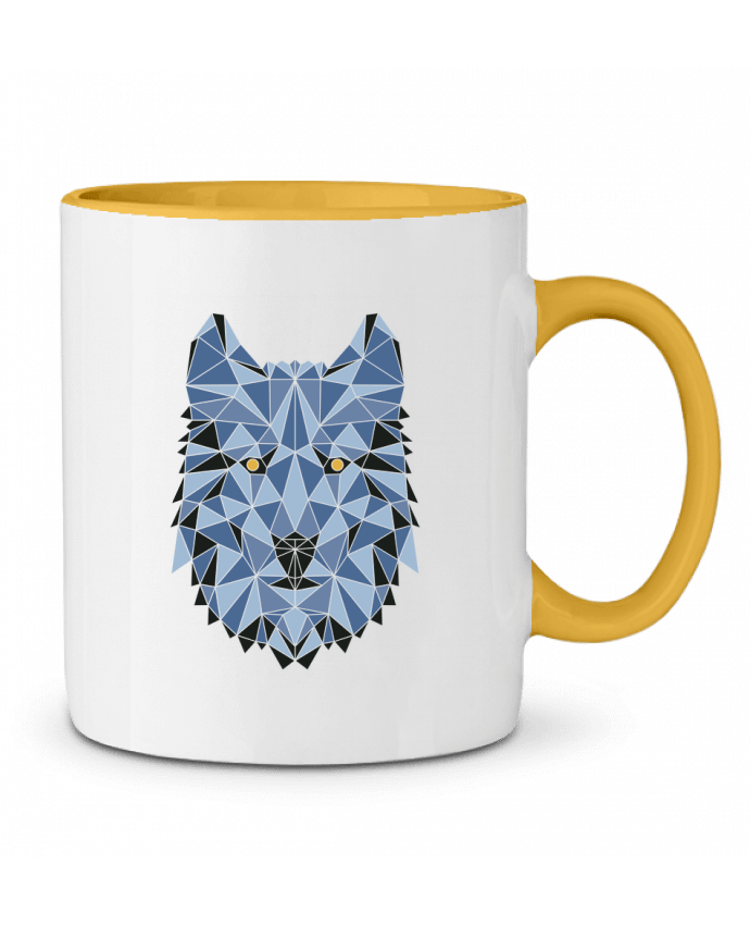 Two-tone Ceramic Mug wolf - geometry 3 /wait-design