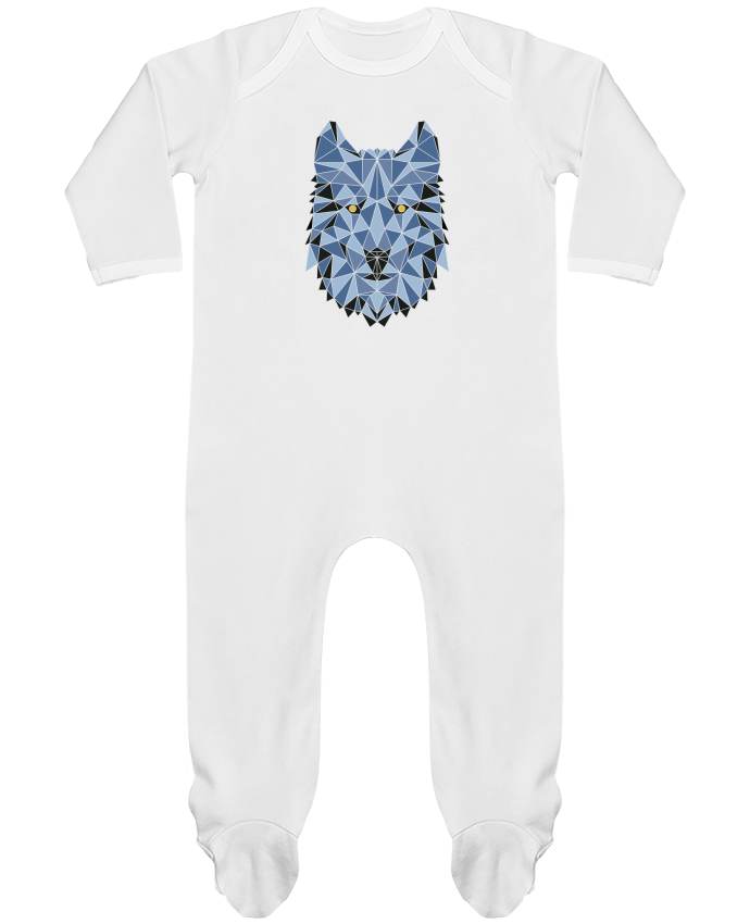 Baby Sleeper long sleeves Contrast wolf - geometry 3 by /wait-design