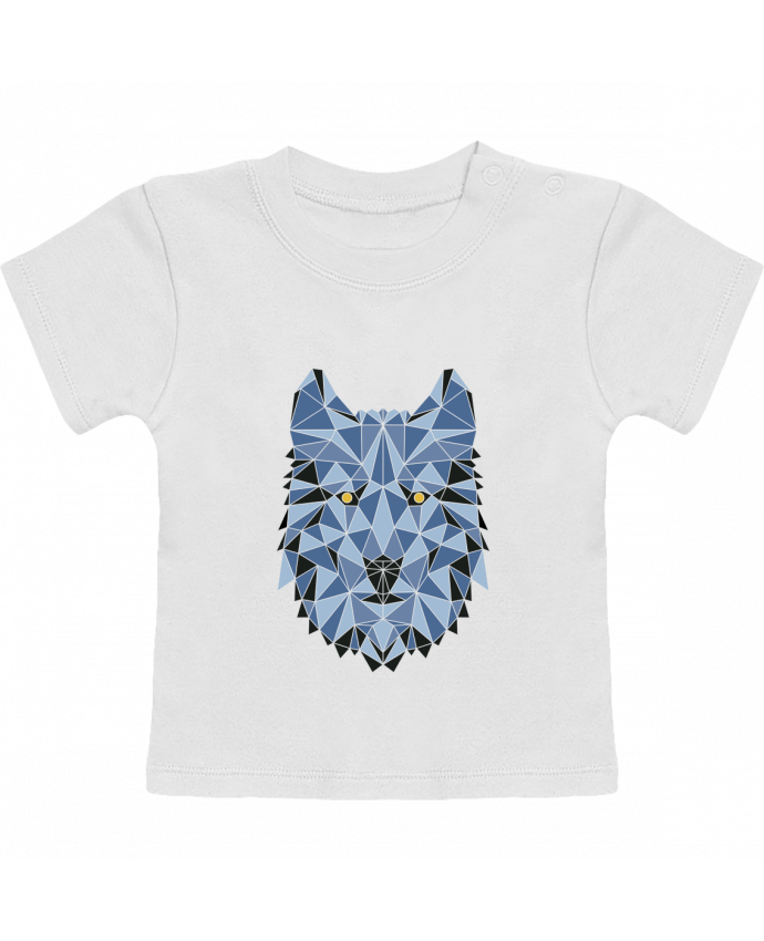T-Shirt Baby Short Sleeve wolf - geometry 3 manches courtes du designer /wait-design