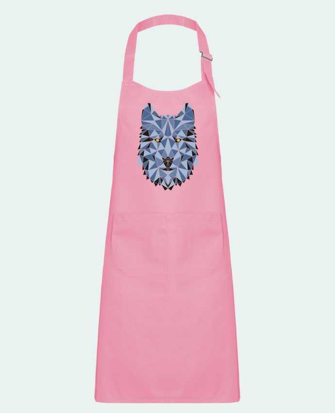 Kids chef pocket apron wolf - geometry 3 by /wait-design