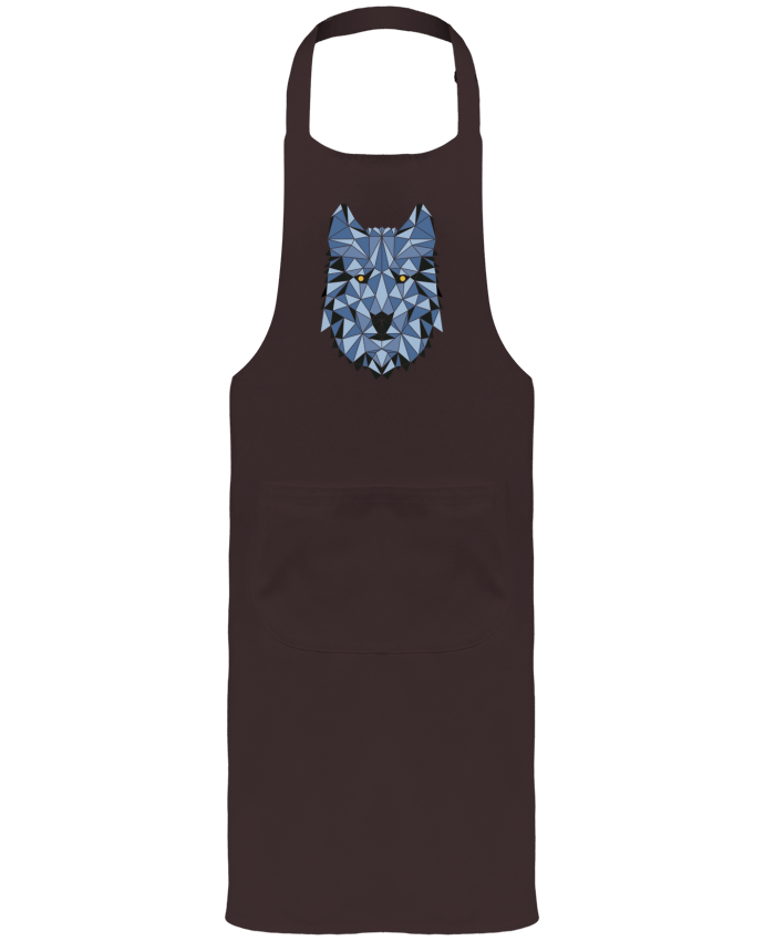 Garden or Sommelier Apron with Pocket wolf - geometry 3 by /wait-design