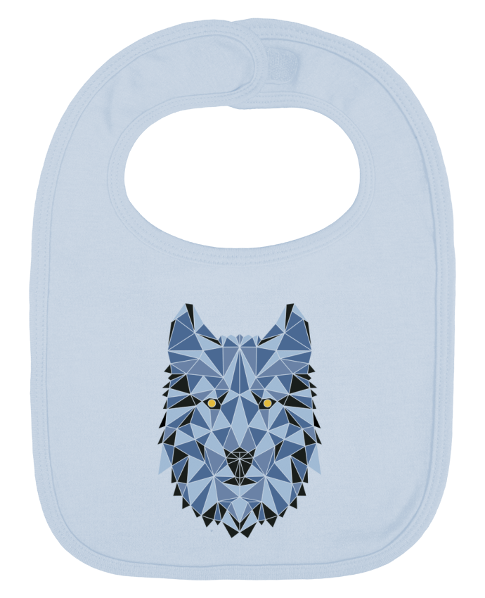 Baby Bib plain and contrast wolf - geometry 3 by /wait-design